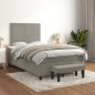 vidaXL Cama box spring con colchón terciopelo gris claro 120x200 cm vidaXL Cama box spring con colchón terciopelo gris claro 120x200 cm