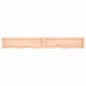 vidaXL Encimera de baño madera maciza sin tratar 220x30x(2-6) cm vidaXL Encimera de baño madera maciza sin tratar 220x30x(2-6) cm