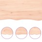 vidaXL Encimera de baño madera maciza sin tratar 220x30x(2-6) cm vidaXL Encimera de baño madera maciza sin tratar 220x30x(2-6) cm