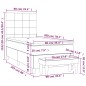 vidaXL Cama box spring con colchón terciopelo gris claro 90x190 cm vidaXL Cama box spring con colchón terciopelo gris claro 90x190 cm