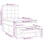 vidaXL Cama box spring con colchón terciopelo gris claro 80x200 cm vidaXL Cama box spring con colchón terciopelo gris claro 80x200 cm