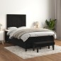 vidaXL Cama box spring con colchón terciopelo negro 120x200 cm vidaXL Cama box spring con colchón terciopelo negro 120x200 cm
