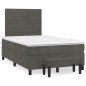 vidaXL Cama box spring con colchón terciopelo gris oscuro 120x200 cm vidaXL Cama box spring con colchón terciopelo gris oscuro 120x200 cm