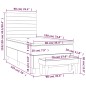 vidaXL Cama box spring con colchón terciopelo gris claro 90x190 cm vidaXL Cama box spring con colchón terciopelo gris claro 90x190 cm