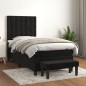 vidaXL Cama box spring con colchón terciopelo negro 100x200 cm vidaXL Cama box spring con colchón terciopelo negro 100x200 cm