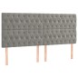 vidaXL Cama box spring con colchón terciopelo gris claro 200x200 cm vidaXL Cama box spring con colchón terciopelo gris claro 200x200 cm