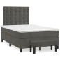 vidaXL Cama box spring con colchón terciopelo gris oscuro 120x200 cm vidaXL Cama box spring con colchón terciopelo gris oscuro 120x200 cm