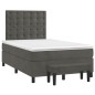 vidaXL Cama box spring con colchón terciopelo gris oscuro 120x200 cm vidaXL Cama box spring con colchón terciopelo gris oscuro 120x200 cm