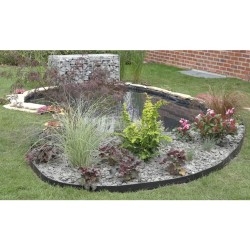 Nature Bordura de jardín negro 14 cm x 10 m 7mm
