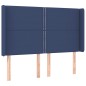 vidaXL Cama box spring colchón y luces LED tela azul 140x190 cm vidaXL Cama box spring colchón y luces LED tela azul 140x190 cm