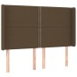 vidaXL Cama box spring colchón luces LED tela marrón oscuro 140x200cm vidaXL Cama box spring colchón luces LED tela marrón oscuro 140x200cm