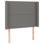 vidaXL Cama box spring colchón y luces LED tela gris oscuro 100x200 cm