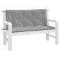 vidaXL Cojines de banco de jardín 2 uds tela Oxford gris 120x50x7 cm vidaXL Cojines de banco de jardín 2 uds tela Oxford gris 120x50x7 cm