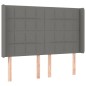 vidaXL Cama box spring colchón y luces LED tela gris oscuro 140x200 cm vidaXL Cama box spring colchón y luces LED tela gris oscuro 140x200 cm