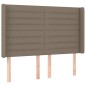 vidaXL Cama box spring colchón y luces LED tela gris taupe 140x190 cm vidaXL Cama box spring colchón y luces LED tela gris taupe 140x190 cm