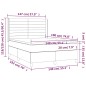 vidaXL Cama box spring colchón y luces LED tela gris taupe 140x190 cm vidaXL Cama box spring colchón y luces LED tela gris taupe 140x190 cm