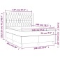 vidaXL Cama box spring colchón y luces LED tela negro 140x200 cm vidaXL Cama box spring colchón y luces LED tela negro 140x200 cm