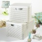 Curver Caja de almacenamiento con tapa Style L blanco crema 30 L Curver Caja de almacenamiento con tapa Style L blanco crema 30 L