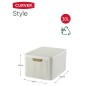 Curver Caja de almacenamiento con tapa Style L blanco crema 30 L Curver Caja de almacenamiento con tapa Style L blanco crema 30 L