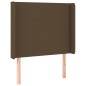 vidaXL Cama box spring colchón luces LED tela marrón oscuro 100x200cm vidaXL Cama box spring colchón luces LED tela marrón oscuro 100x200cm