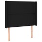 vidaXL Cama box spring colchón y luces LED tela negro 80x200 cm vidaXL Cama box spring colchón y luces LED tela negro 80x200 cm