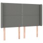 vidaXL Cama box spring colchón y luces LED tela gris oscuro 140x200 cm vidaXL Cama box spring colchón y luces LED tela gris oscuro 140x200 cm