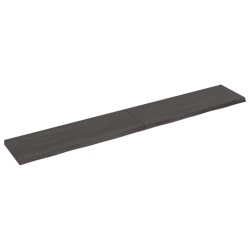 vidaXL Encimera baño madera maciza tratada gris oscuro 180x30x(2-4) cm