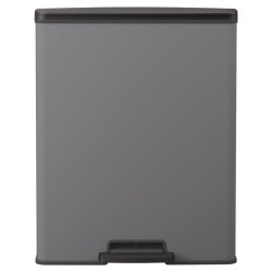 Curver Papelera doble de pedal Deco gris frío 26L+26L