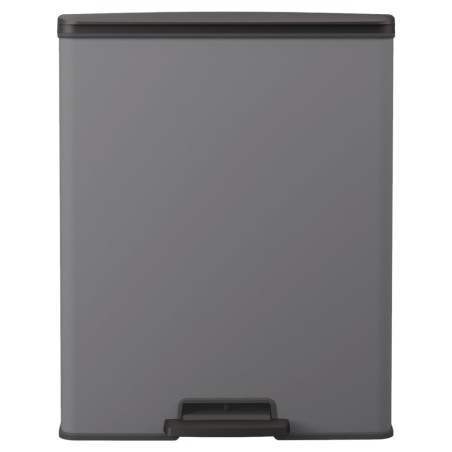 Curver Papelera doble de pedal Deco gris frío 26L+26L