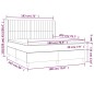 vidaXL Cama box spring colchón y luces LED tela gris claro 180x200 cm vidaXL Cama box spring colchón y luces LED tela gris claro 180x200 cm