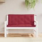 vidaXL Cojines de banco de jardín 2 uds rojo tinto 120x50x7 cm vidaXL Cojines de banco de jardín 2 uds rojo tinto 120x50x7 cm
