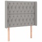 vidaXL Cama box spring colchón y luces LED tela gris claro 100x200 cm vidaXL Cama box spring colchón y luces LED tela gris claro 100x200 cm