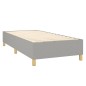 vidaXL Cama box spring colchón y luces LED tela gris claro 90x200 cm vidaXL Cama box spring colchón y luces LED tela gris claro 90x200 cm