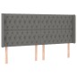 vidaXL Cama box spring colchón y luces LED tela gris claro 200x200 cm vidaXL Cama box spring colchón y luces LED tela gris claro 200x200 cm