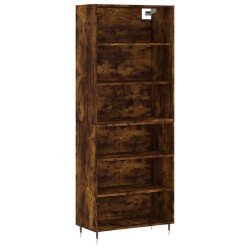 vidaXL Aparador alto madera ingeniería roble ahumado 69,5x32,5x180 cm