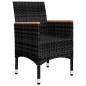 vidaXL Juego de comedor de jardín de 5 piezas negro vidaXL Juego de comedor de jardín de 5 piezas negro