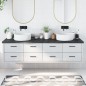 vidaXL Encimera baño madera maciza tratada gris oscuro 200x50x(2-4) cm vidaXL Encimera baño madera maciza tratada gris oscuro 200x50x(2-4) cm