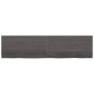 vidaXL Encimera baño madera maciza tratada gris oscuro 200x50x(2-4) cm vidaXL Encimera baño madera maciza tratada gris oscuro 200x50x(2-4) cm