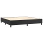 vidaXL Cama box spring colchón y LED cuero sintético negro 200x200 cm vidaXL Cama box spring colchón y LED cuero sintético negro 200x200 cm