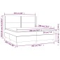 vidaXL Cama box spring colchón y LED cuero sintético negro 200x200 cm vidaXL Cama box spring colchón y LED cuero sintético negro 200x200 cm