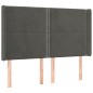 vidaXL Cama box spring colchón y LED terciopelo gris oscuro 140x190 cm vidaXL Cama box spring colchón y LED terciopelo gris oscuro 140x190 cm