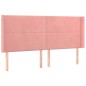vidaXL Cama box spring colchón y LED terciopelo rosa 200x200 cm vidaXL Cama box spring colchón y LED terciopelo rosa 200x200 cm