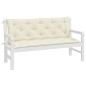 vidaXL Cojines de banco de jardín 2 uds blanco crema 150x50x7 cm vidaXL Cojines de banco de jardín 2 uds blanco crema 150x50x7 cm