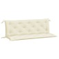vidaXL Cojines de banco de jardín 2 uds blanco crema 150x50x7 cm vidaXL Cojines de banco de jardín 2 uds blanco crema 150x50x7 cm