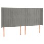 vidaXL Cama box spring colchón y LED terciopelo gris claro 200x200 cm vidaXL Cama box spring colchón y LED terciopelo gris claro 200x200 cm