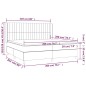 vidaXL Cama box spring colchón y LED terciopelo gris claro 200x200 cm vidaXL Cama box spring colchón y LED terciopelo gris claro 200x200 cm