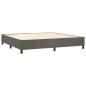 vidaXL Cama box spring colchón y LED terciopelo gris oscuro 200x200 cm vidaXL Cama box spring colchón y LED terciopelo gris oscuro 200x200 cm