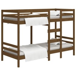 vidaXL Sofá cama madera maciza de pino marrón miel 90x200 cm