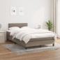 vidaXL Cama box spring con colchón tela gris taupe 120x200 cm vidaXL Cama box spring con colchón tela gris taupe 120x200 cm