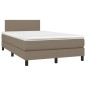 vidaXL Cama box spring con colchón tela gris taupe 120x200 cm vidaXL Cama box spring con colchón tela gris taupe 120x200 cm